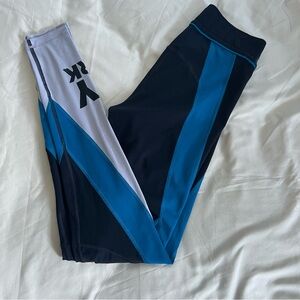 IVY PARK Blue and Black Leggings with Color-Blocked Design Size XS